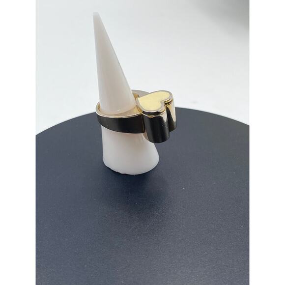 Juicy Couture RARE Vintage Enamel‎ Heart Compartment Gold Tone Ring Sz 7 - Picture 9 of 9